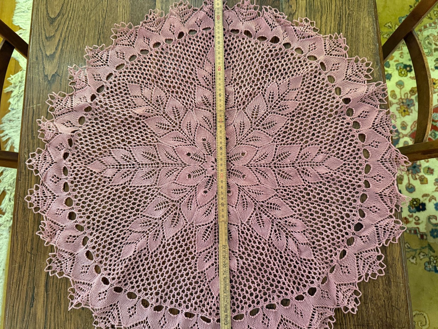 Tutte le decorazioni: Handarbeit, mit schönem Muster, rosa, Durchmesser ca. 84 cm – Nuovo e nell'imballaggio originale da Wöschnau venduto da Vinsale 6