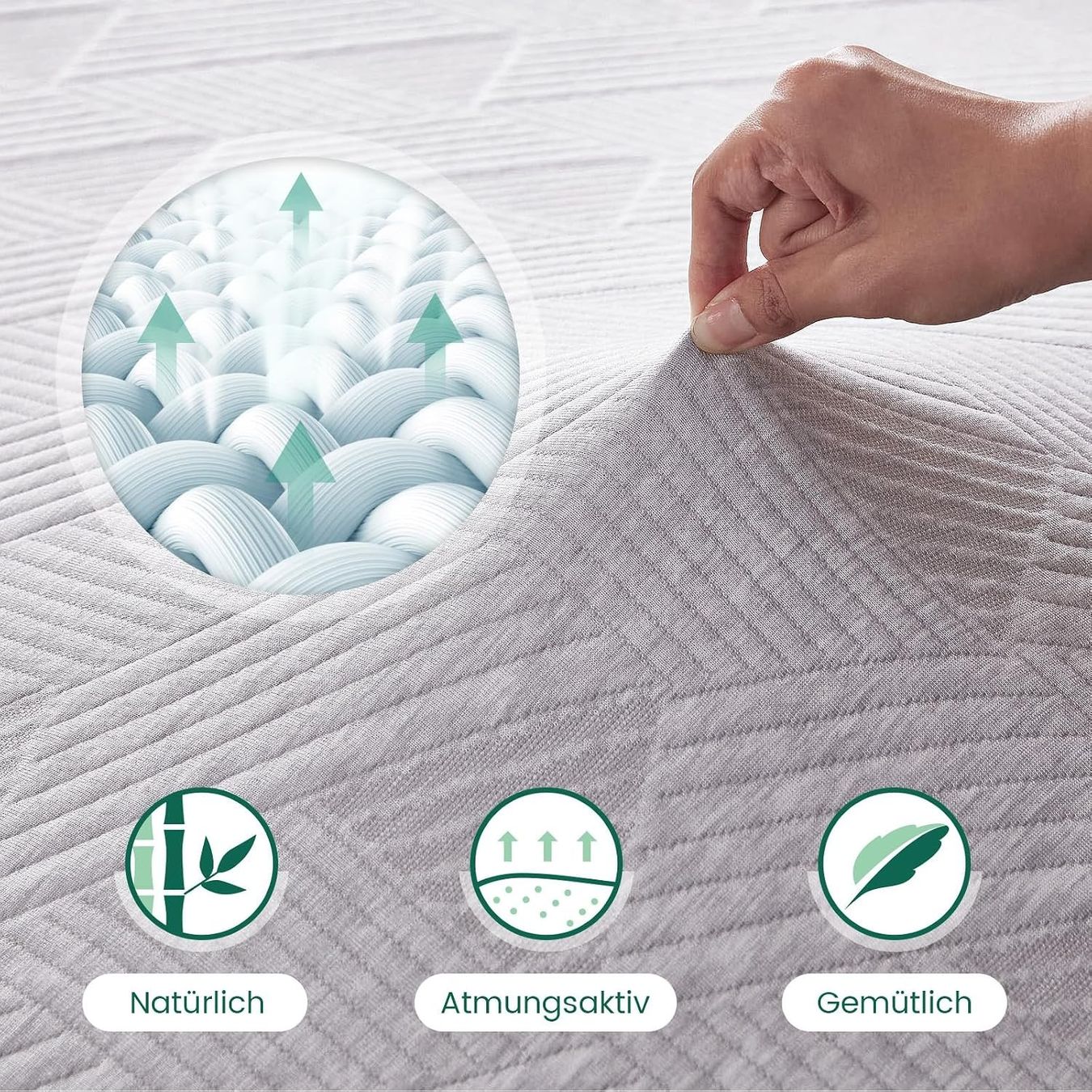 Matratzen: Matratzentopper 160x200cm Memory Foam H3/H4 7cm – Neu und originalverpackt aus Schaffhausen von Alvora 4