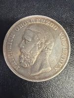 Silbermünze 5 Mark Friedrich Baden Deutsches Reich 1875
