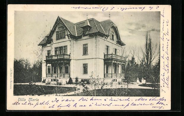 Cartoline postali: AK Zürich, Villa Maria, 1901 – Usato da Berlin venduto da bartko-reher