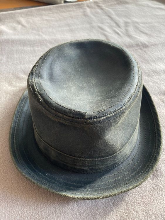 Stetson Wool Pork Pie Hoed Dames/Heren - Made in Italy wollen vilthoed porkpie met voering voor Herfst/Winter - 62 cm antraciet