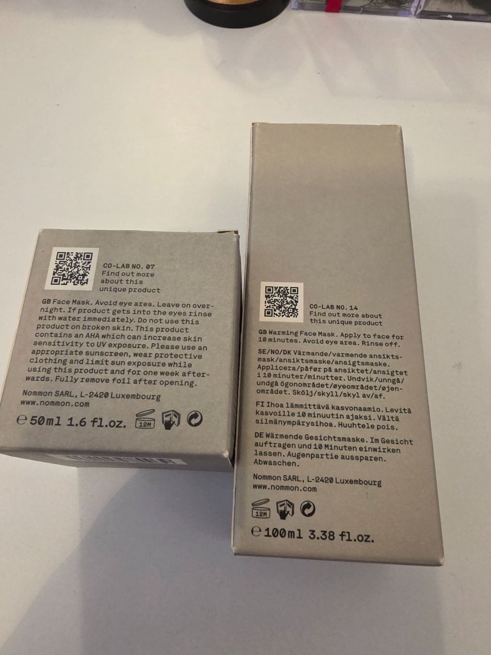 Maschere: NOMMON Masken Set, Co-Lab No.14 & No.07, Thermal Mango – Nuovo e nell'imballaggio originale da Winterthur venduto da pin_lt8l 1