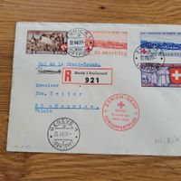 Luftpost Zürich 1939 Genf St-Maurice