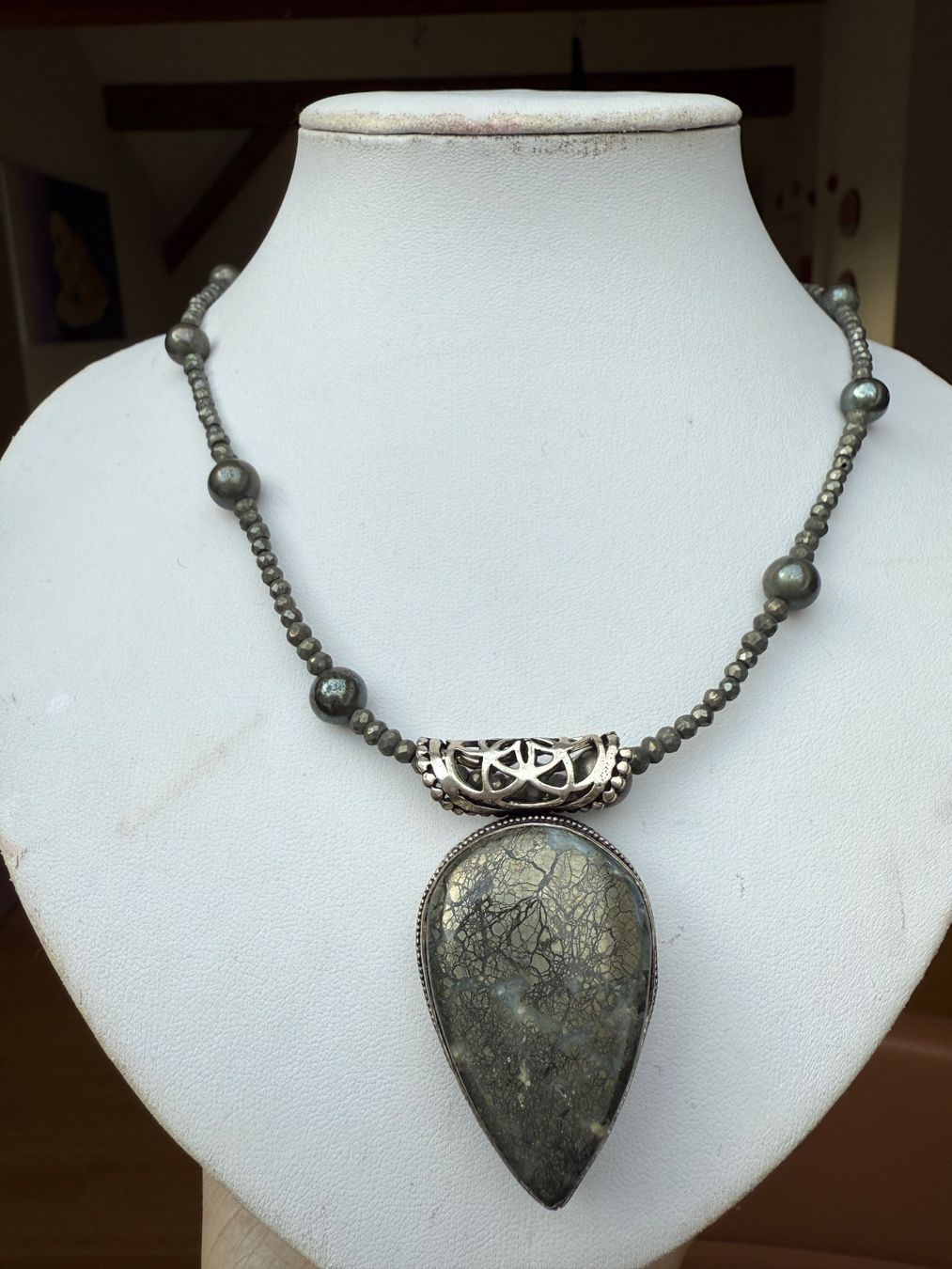 Catenine: Unikat - wunderschöne Pyrit Kette - Silber - NEU – Nuovo (secondo la descrizione) da Basel venduto da Chili007 1