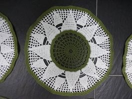 Untersetzer Deckeli Handarbeit Platzteller Set von 4 Stück