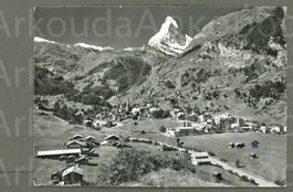 AK sw Zermatt VS mit Matterhorn, © Gyger ≈ 1958