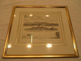 Insel Ufenau Kupferradierung