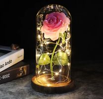Rose in Glas Abdeckung Valentinstag Hochzeit Geburtstag Deko