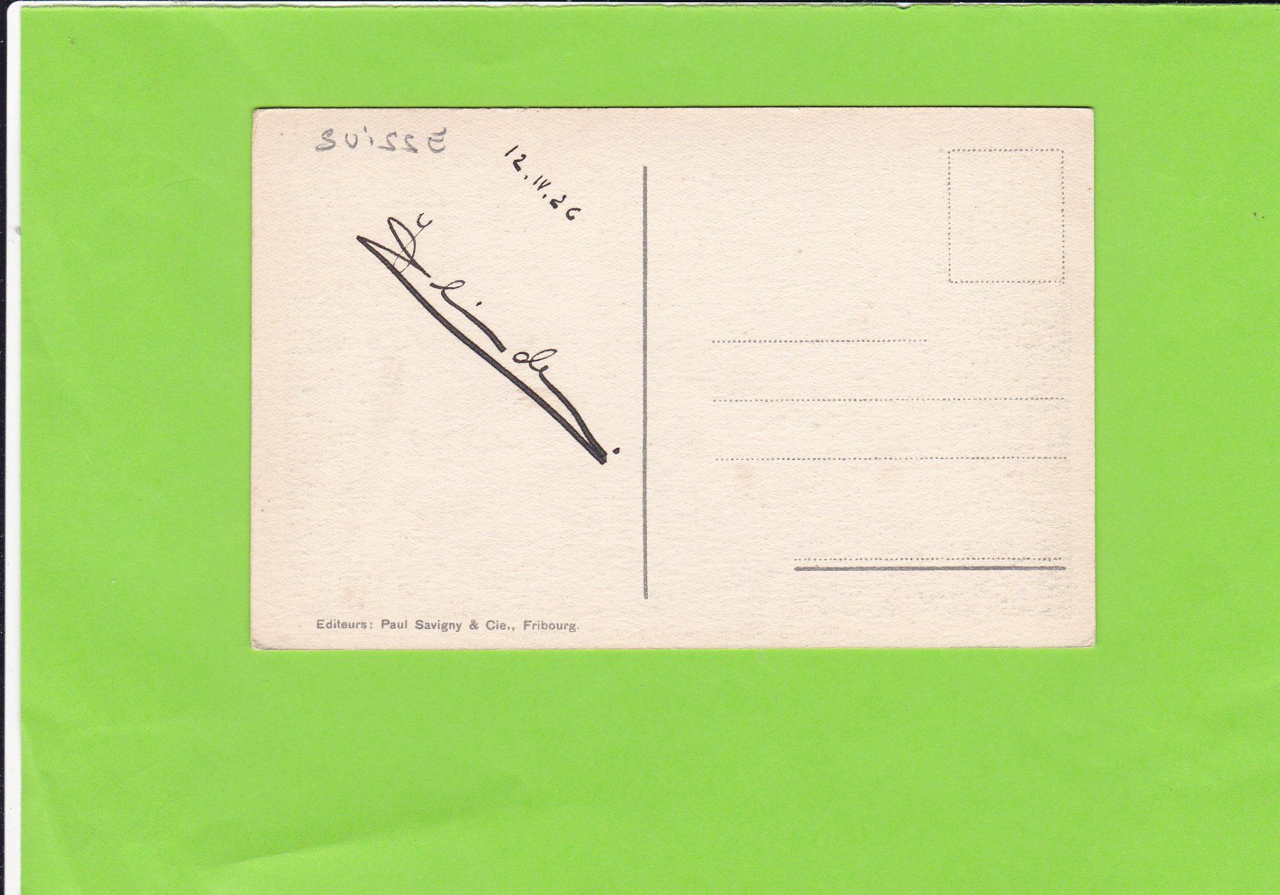 Cartoline postali: Fribourg-vue générale – Usato da St. Peterzell venduto da neckertal 1