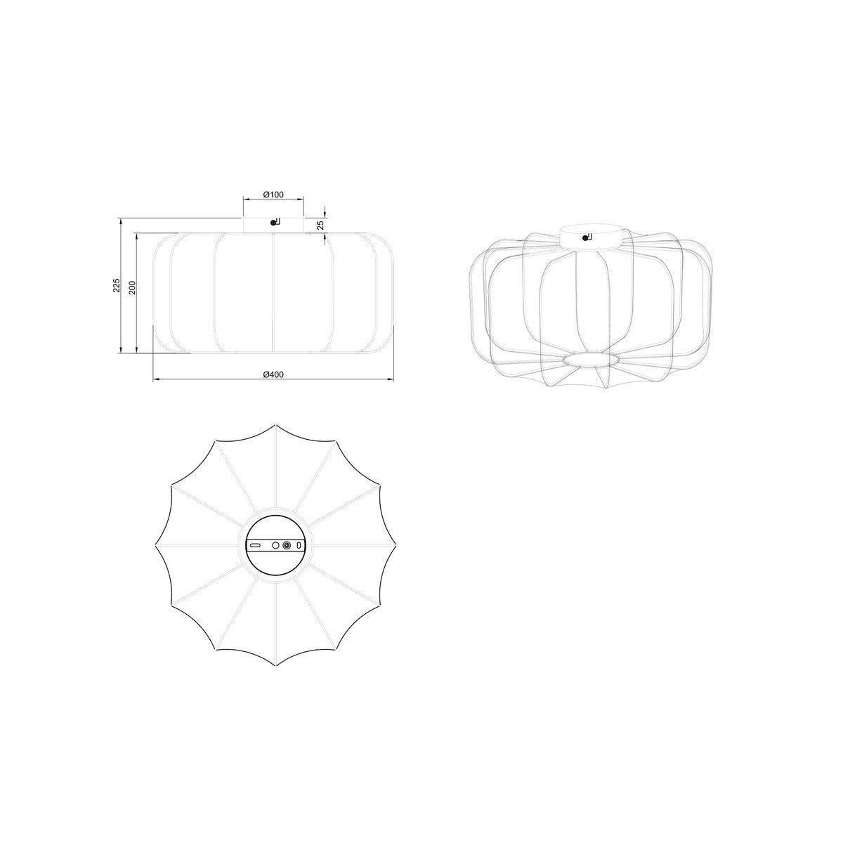 Lampadari & plafoniere: Deckenleuchte, Stoffschirm, 40 cm Ø – Nuovo (secondo la descrizione) da Kreuzlingen venduto da Smart-Light 7