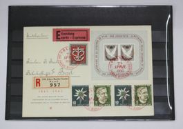 FDC 100 Jahre Brieftaube 1945, sehr schön
