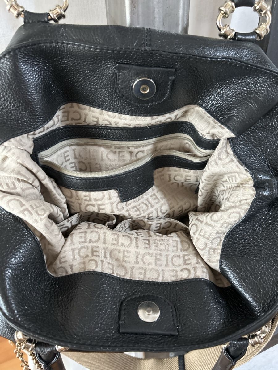 Iceberg Borse da donna: ICEBERG Handtasche, schwarz,, Leder – Usato da Kirchdorf BE venduto da Stella130 3