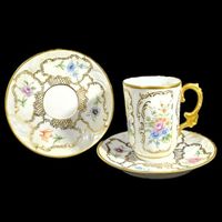✨Limoges-Tasse mit 2 Untertellern – Französische Eleganz! ☕