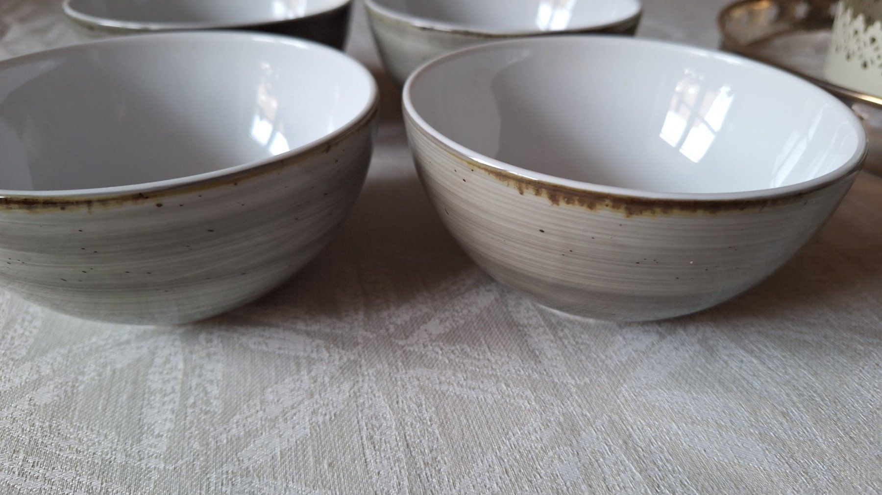 Ciotole: 6 Muesli-Schalen grau/ weiss "Costaverde" – Usato da Arlesheim venduto da shopradl 6