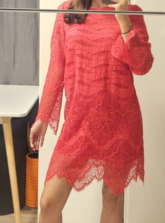 Spitzenkleid Twinset Himbeer neu