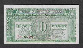 Cekoslavakia  10  Korun  Gebraucht