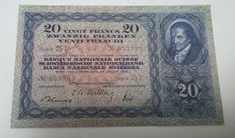 Suisse 20 Fr. 20.01.1949 Serie 25 F