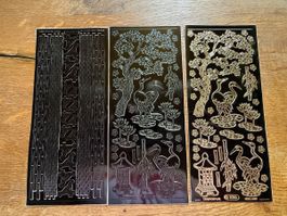 3er Set Folienbilder -Asiatisch, neu
