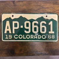 🇺🇸 1968 Vintage U.S. Autoschild - Colorado AP-9661