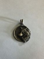Handgefertigter Wolf-Anhänger aus 925 Sterling Silber