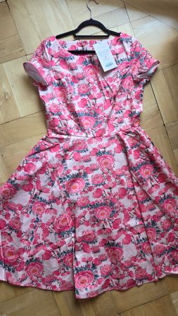 Schönes Kleid 50er Style XL 44 Vintage Rockabilly NEU