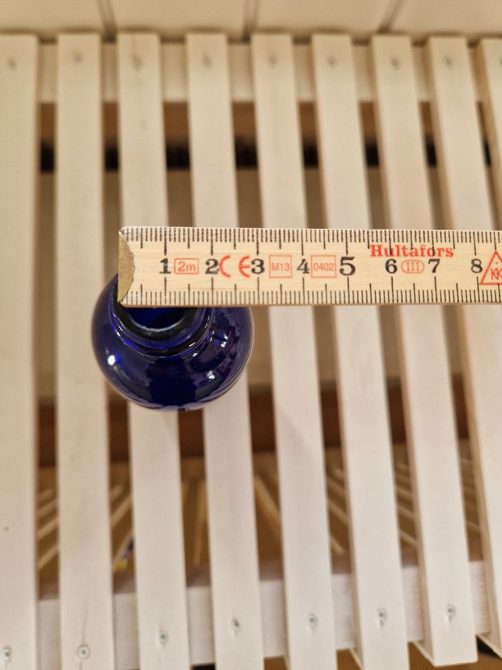 Vasi & Recipienti: Blaue Glasvase, ca 20 cm hoch – Usato da Weggis venduto da Oswadan 2