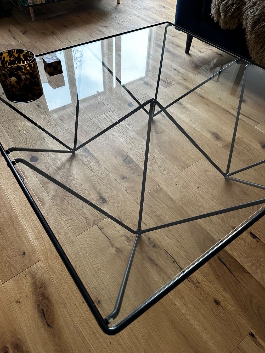 Tavoli: Moderner Couchtisch Glas Metall Geometrisch – Usato da Zofingen venduto da Lx_6 4