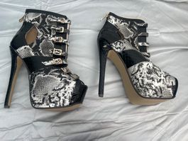 Platform Plateau Heels Sexy Sommer Stiefelette Gr 37 NEU