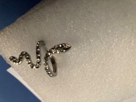 Schöner Modeschmuck,Schlangenförmiger Ring mit Strasssteinen