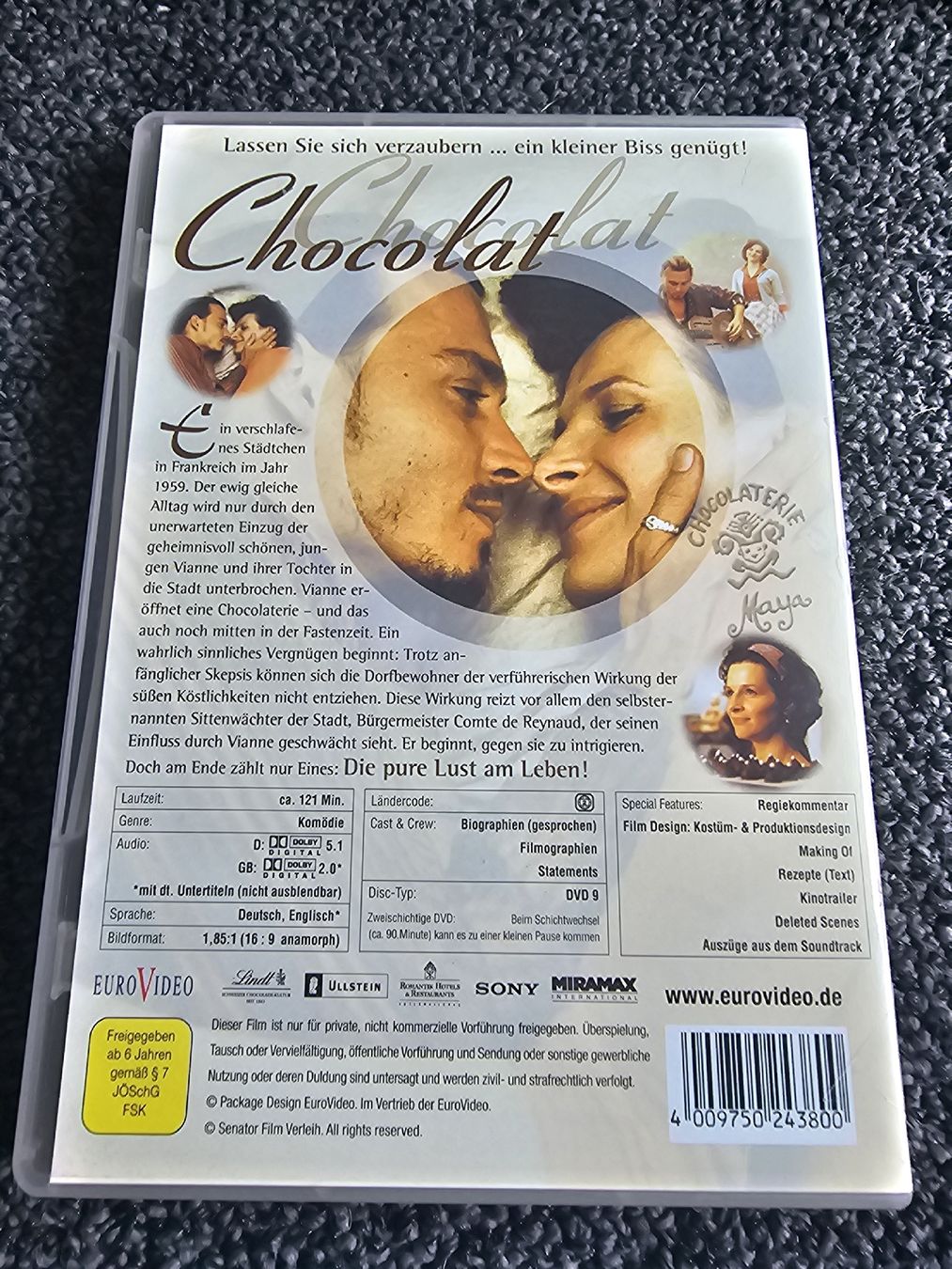 Tutti i DVDs: Chocolat (22434) – Usato da Ruswil venduto da jan_bxl5 1