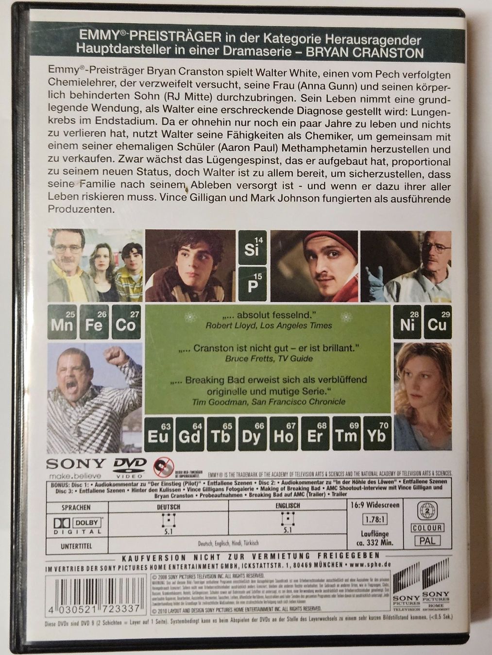 Tutti i DVDs: Breaking Bad die erste Staffel – Usato da Oberdorf BL venduto da BaldenEagle 1