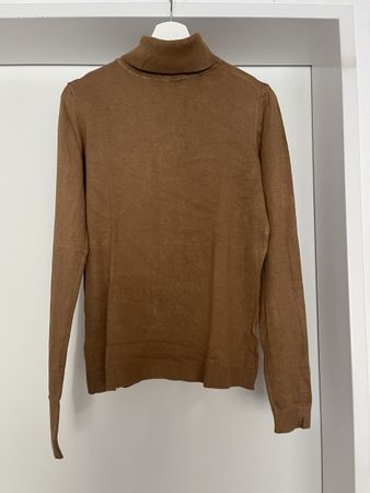 Rollkragenpullover braun / caramell Gr. M