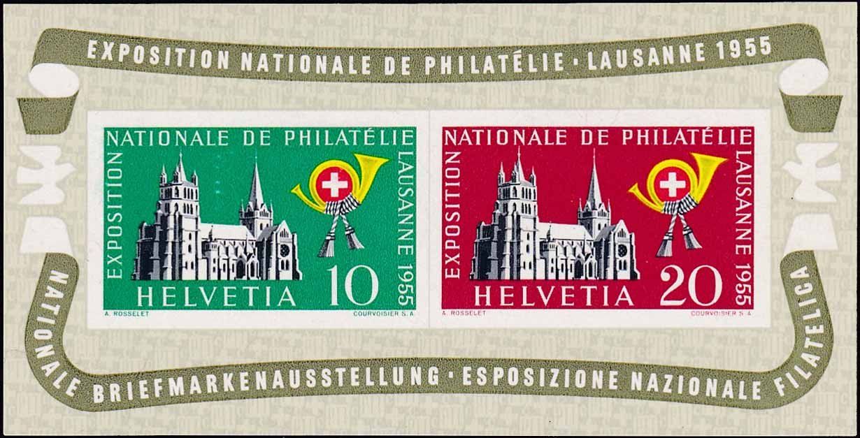 Alle Briefmarken: 1955, Lausanner-Block Nr. W35, mit Abart, postfr.**. – Neu (gemäss Beschreibung) aus Aesch BL von toffifee09