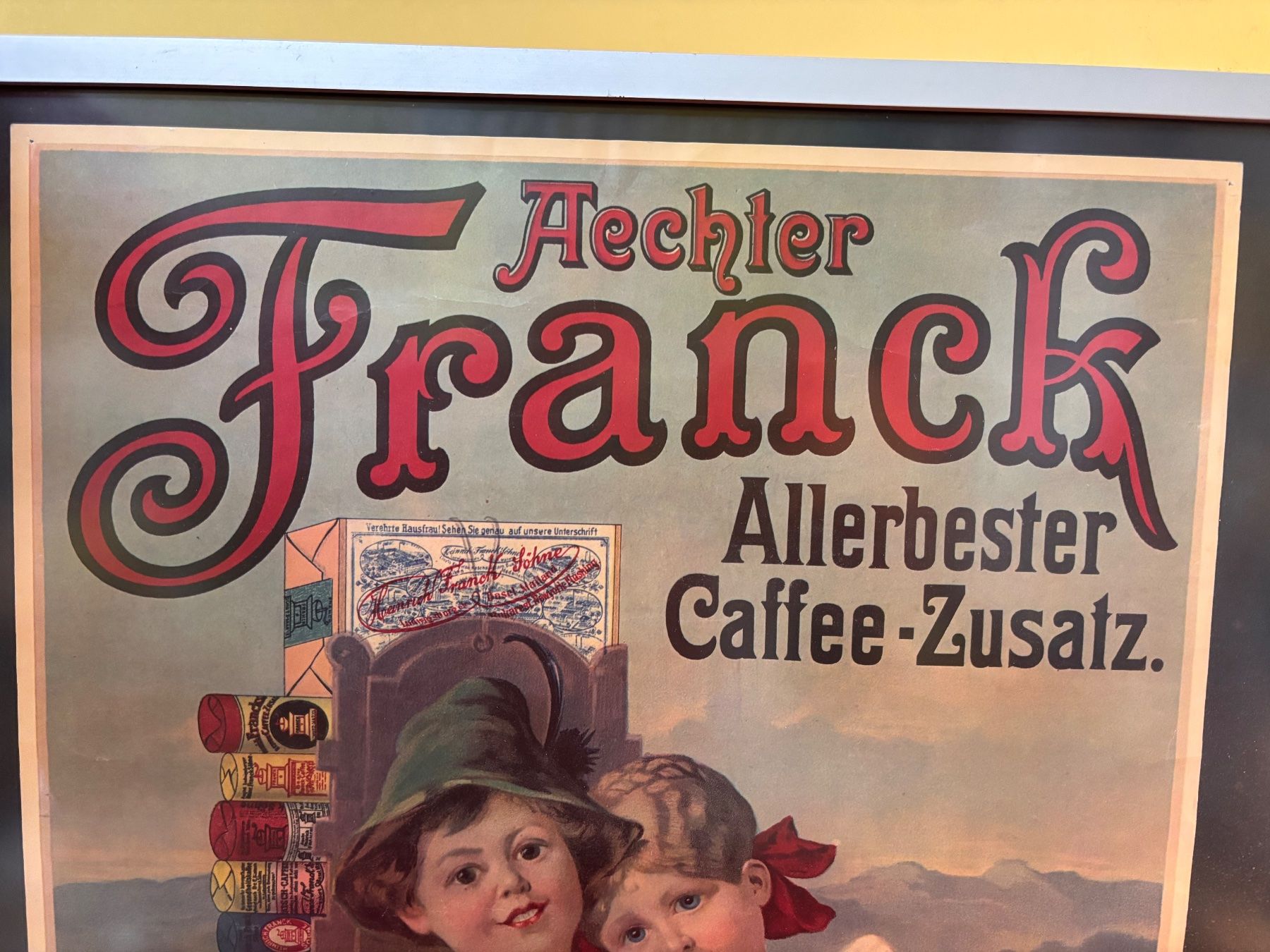 Foto & Immagini: Aechter Frank allerbester Caffee-Zusatz Plakat gerahmt – Usato da Hindelbank venduto da brm_72zv 2
