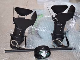 Projecteurs LED noirs sur rail - Style objectif photo !