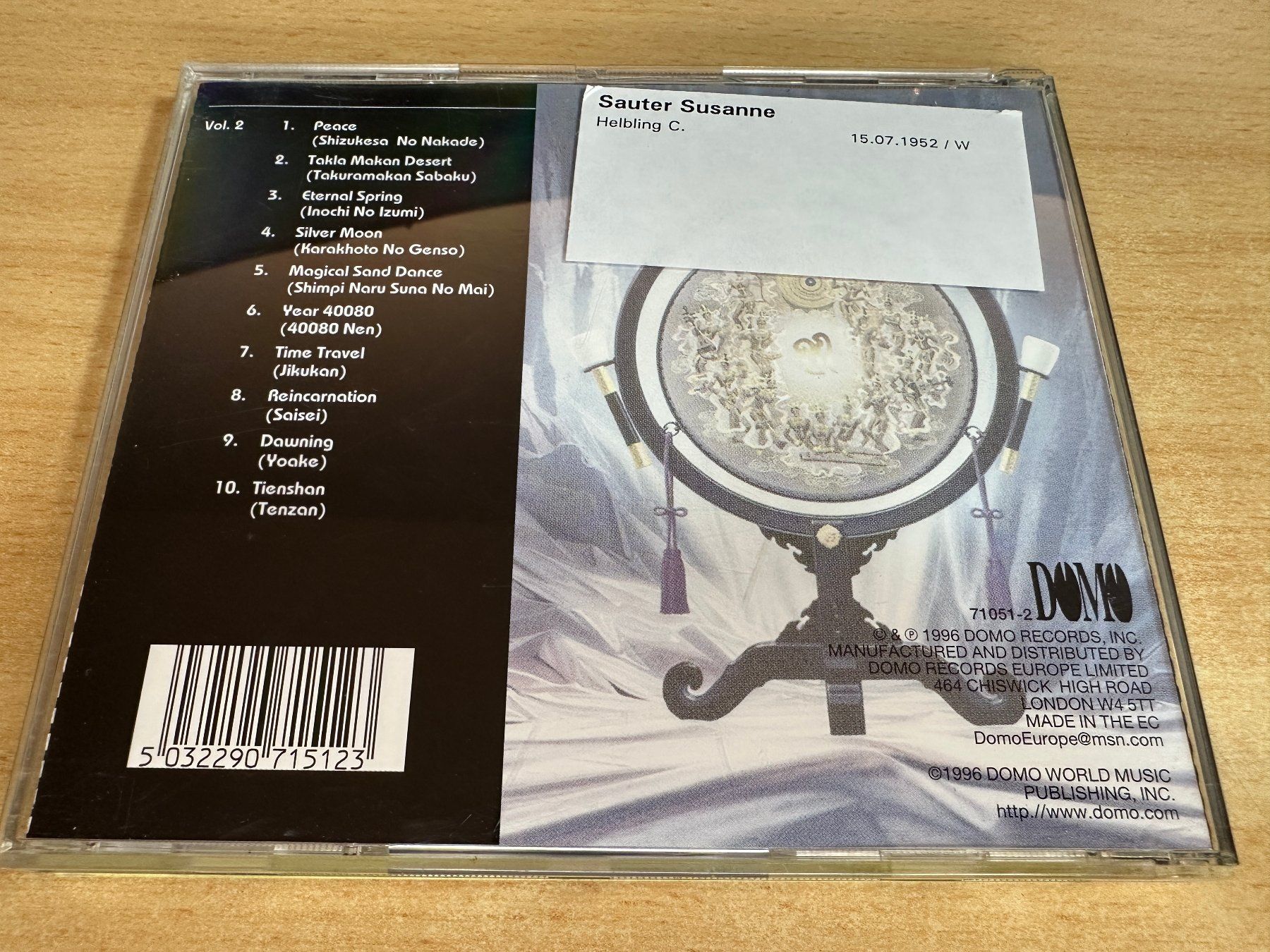 CDs: X2 Kitaro – Silk Road Volume 2 – Gebraucht aus Rikon im Tösstal von Alpenmutz 1