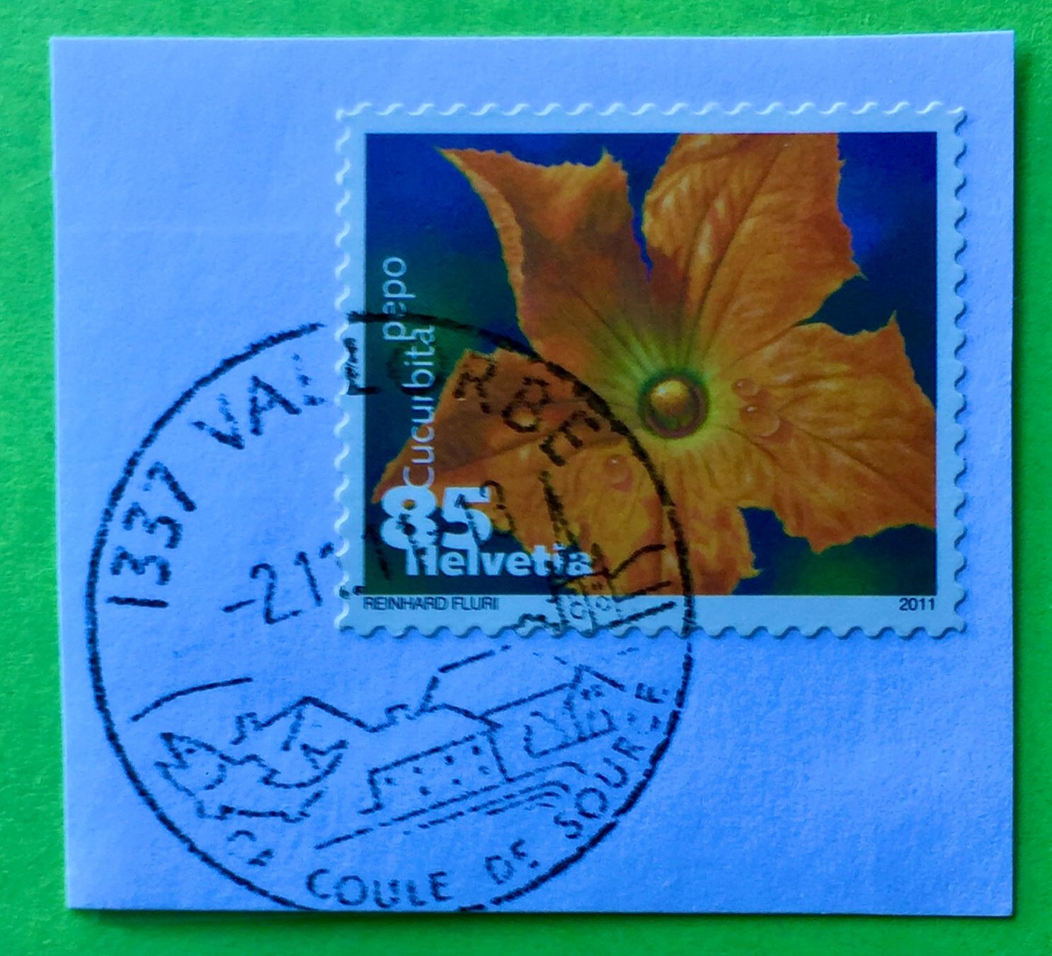 Alle Briefmarken: Nr.1376 Dauermarken Gemüseblüten 2011 mit Stempelt Zucchini – Gebraucht aus Aarau von Billa007