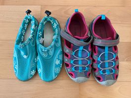 Mädchen Sommerschuhe-Set - Sandalen & Wasserschuhe Gr. 34