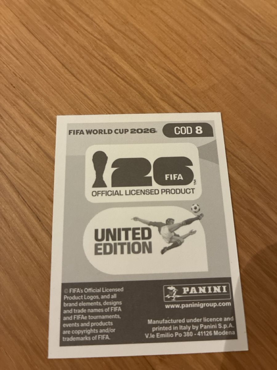 Panini Cartes à collectionner: Panini FIFA WM 2026 Charles Pickel Sticker COD 8 COD8 – Neuf (Voir description) à Zürich par alivasalli 1