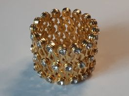 Design Ring vergoldet Grösse 52-80 Armband 925Si Zirkone