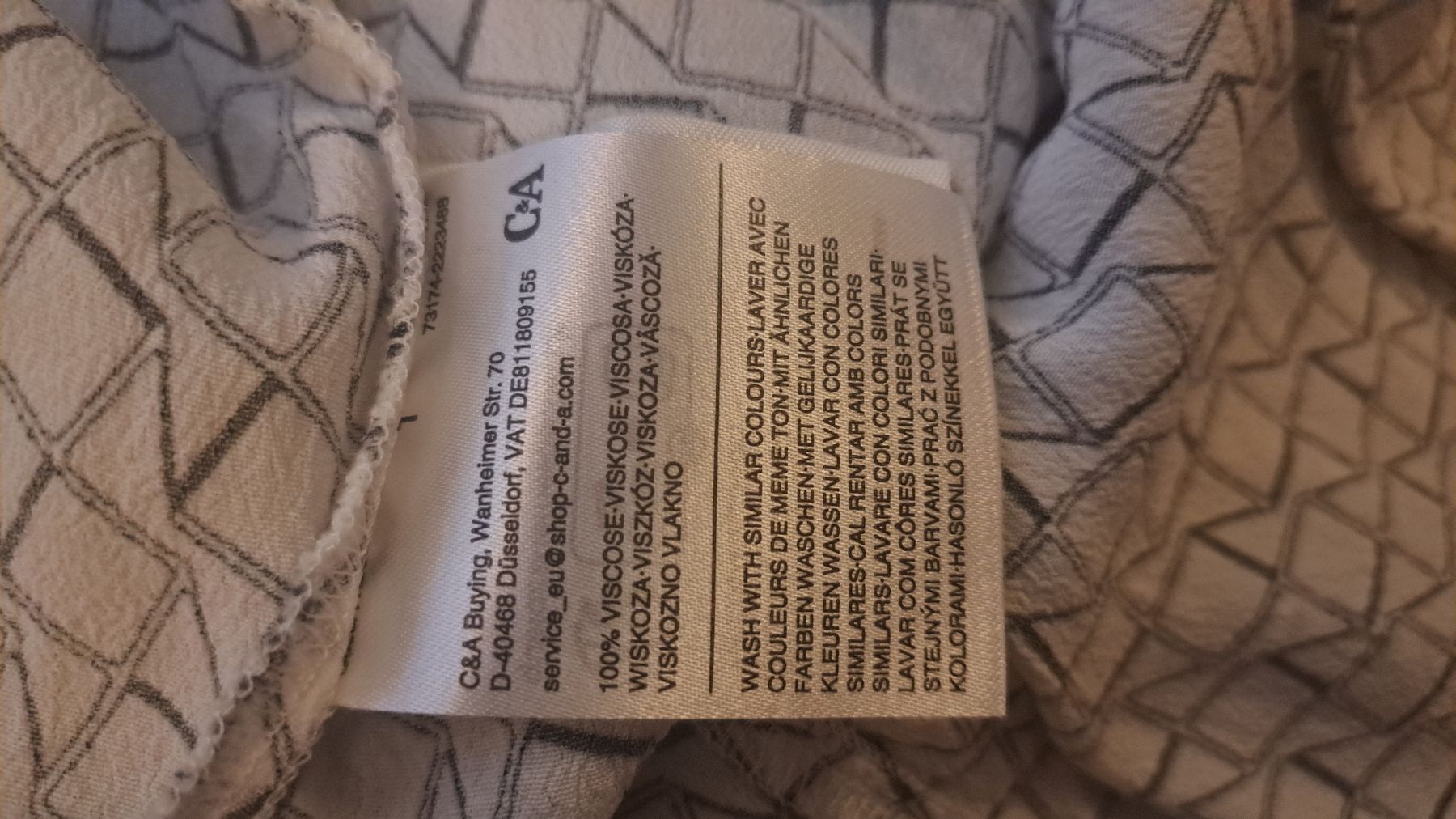 C&A Camicette: Bluse mit Muster C&A – Usato da Seengen venduto da ja6_65wp 5