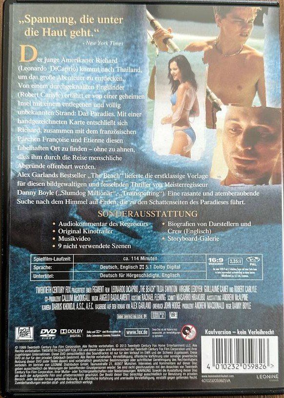 Tutti i DVDs: Leonardo DiCaprio - The Beach DVD - Sommerfeeling! – Usato da Beringen venduto da Mantafisch1 1