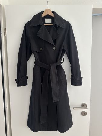 Eleganter schwarzer Trenchcoat H&M Damen XS