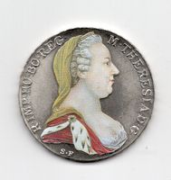 (1578) Taler Austria, 1780 Marie Theresia Silber Farbig NP