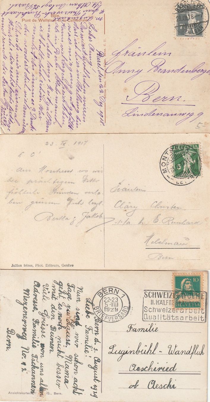 Cartoline postali: 15 verschiedene alte Ansichtskarten Schweiz – Usato da Rupperswil venduto da Ema10 5