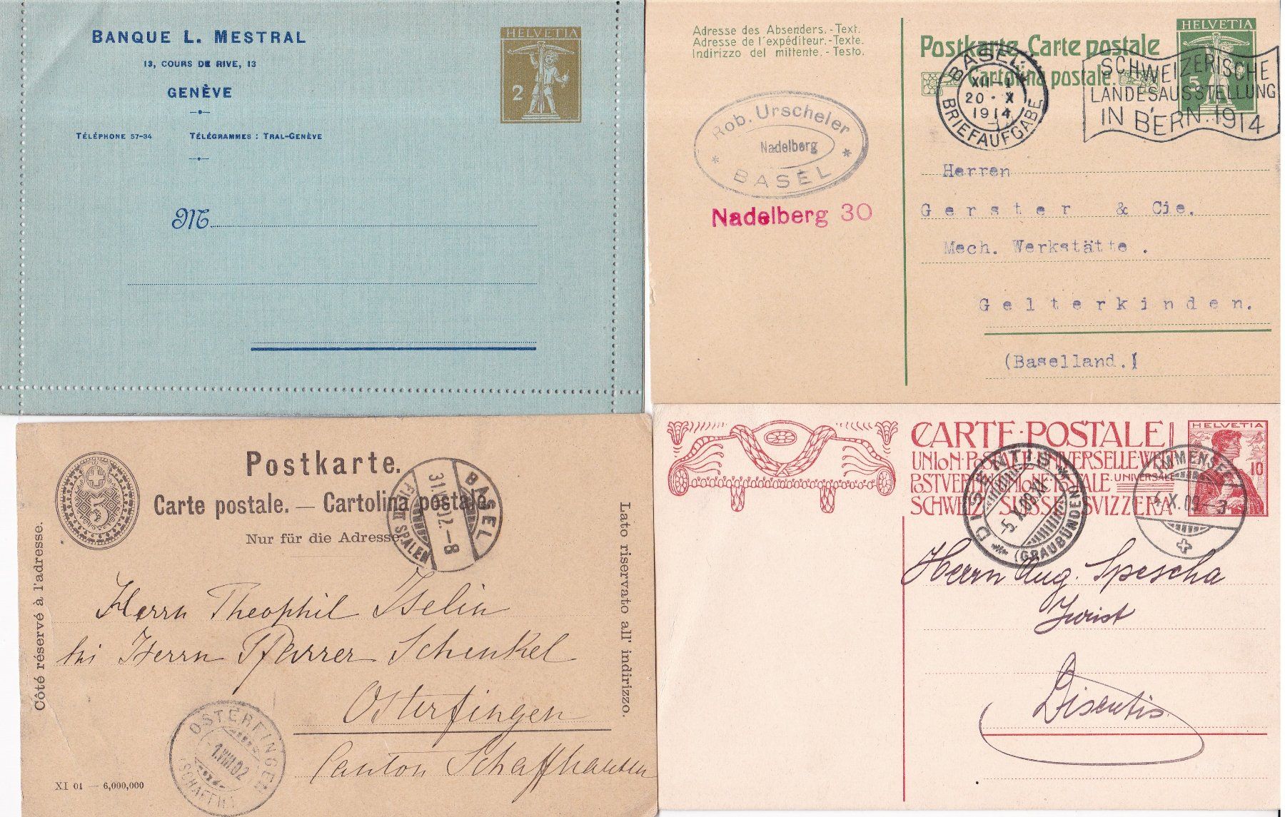 Alle Briefmarken: 40 Stk. Alte CH Postkarten, Karten – Gebraucht aus Münchwilen AG von Nesar 9