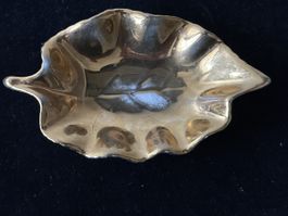 Obermaier Schale handgemalt 22 Karat Gold Deko Blattform