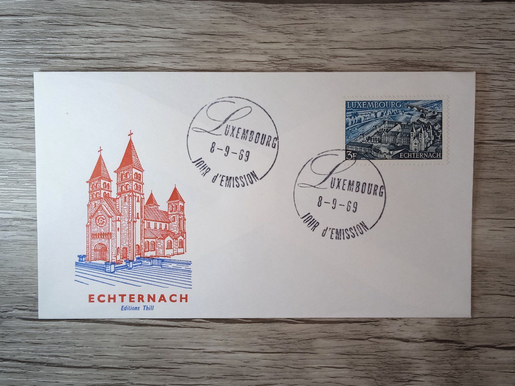 Tutti i francobolli: TR47 Enveloppe + Timbre Luxembourg 1969 – Usato da Cousset venduto da Patrick_Collections