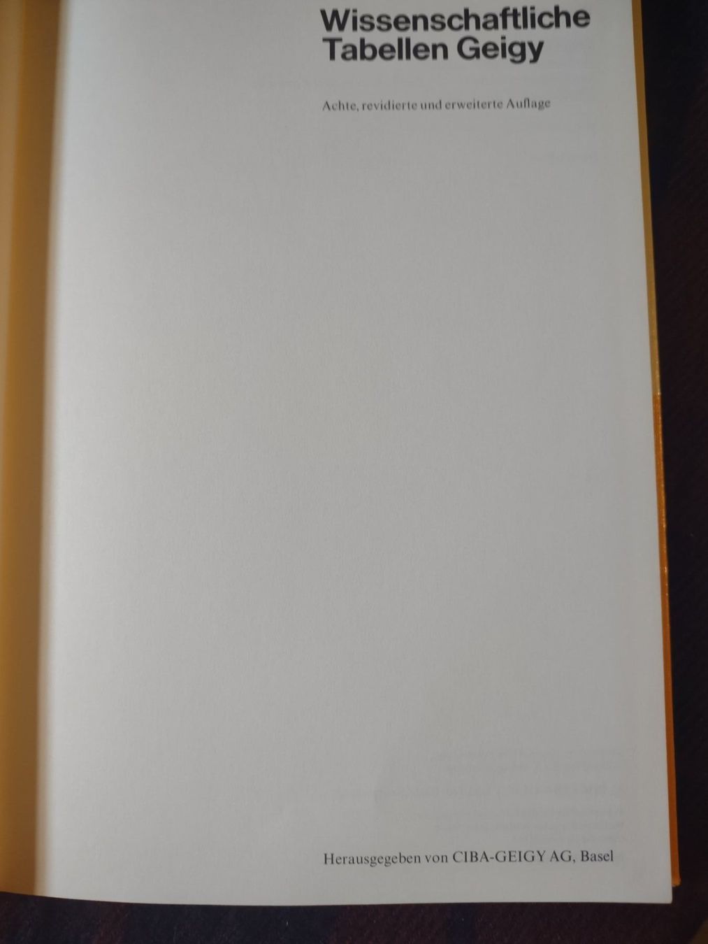 Bücher: Wissenschaftliche Tabellen Geigy – Gebraucht aus Bassersdorf von elm_f9sw 1