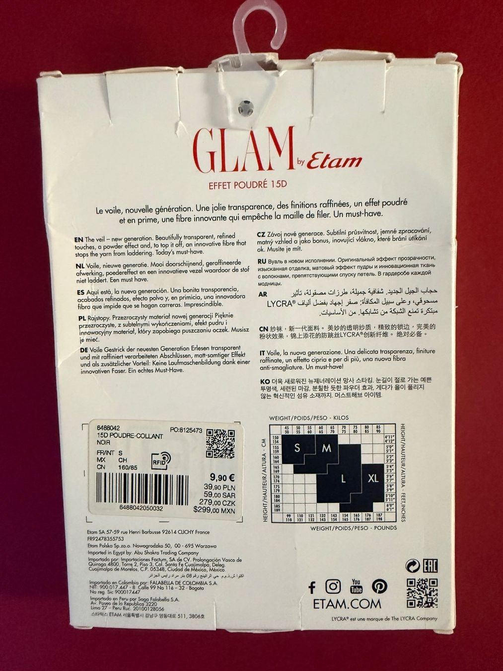 Calze & Collant: ETAM, Strumpfhose GLAM, Grösse S, Farbe Schwarz – Nuovo e nell'imballaggio originale da Rudolfstetten venduto da gst_g7xl 1